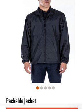 Mens 5.11 Lightweight Packable Jacket in Navy Blue, NWT